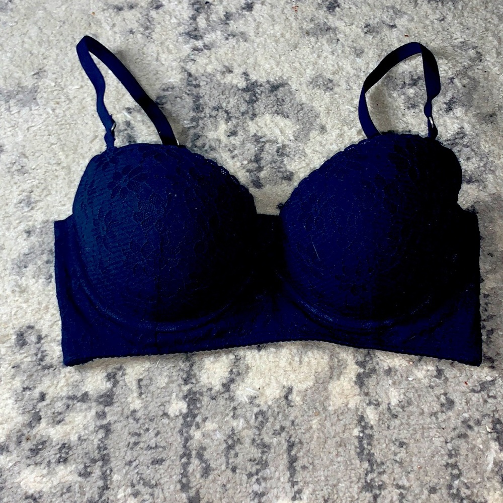 Gilly Hicks Push Em Up Longline Padded Bra Sz 36D